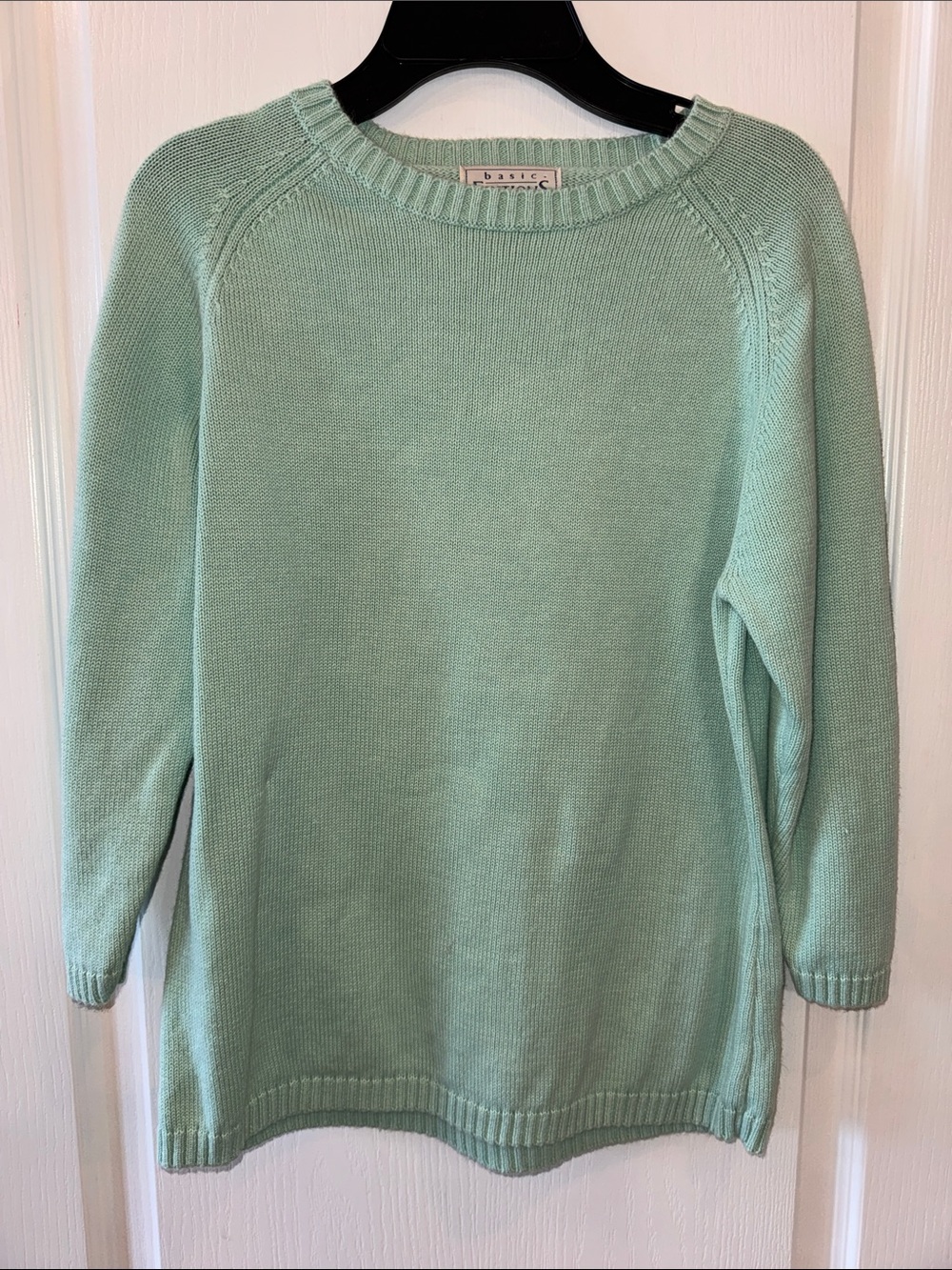 Basic Editions Mint Green Crewneck Sweater